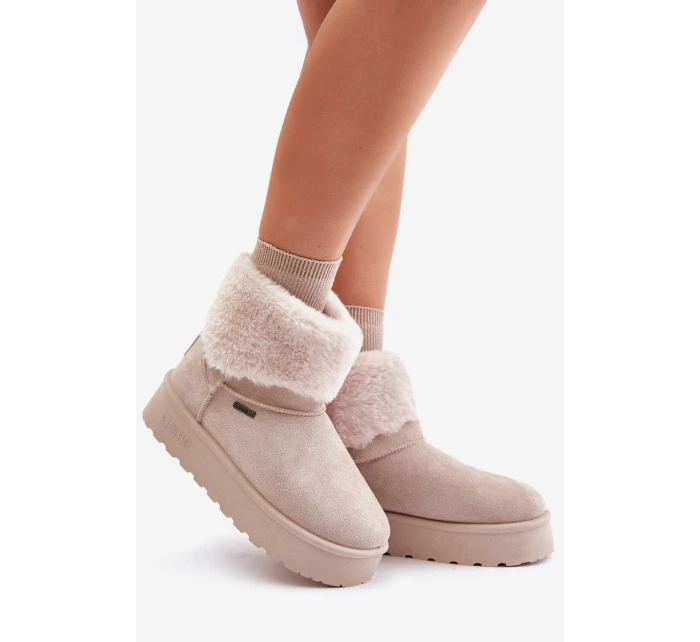 Sněhule na platformě s kožíškem Big Star model 21676120 Světle béžové - Big Star Shoes Sněhule na platformě s kožíškem Big Star model 21676120 Světle béžové - Big Star Shoes