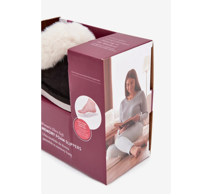 Dámské pantofle s kožíškem Černé model 21772644 - Boto Dámské pantofle s kožíškem Černé model 21772644 - Boto