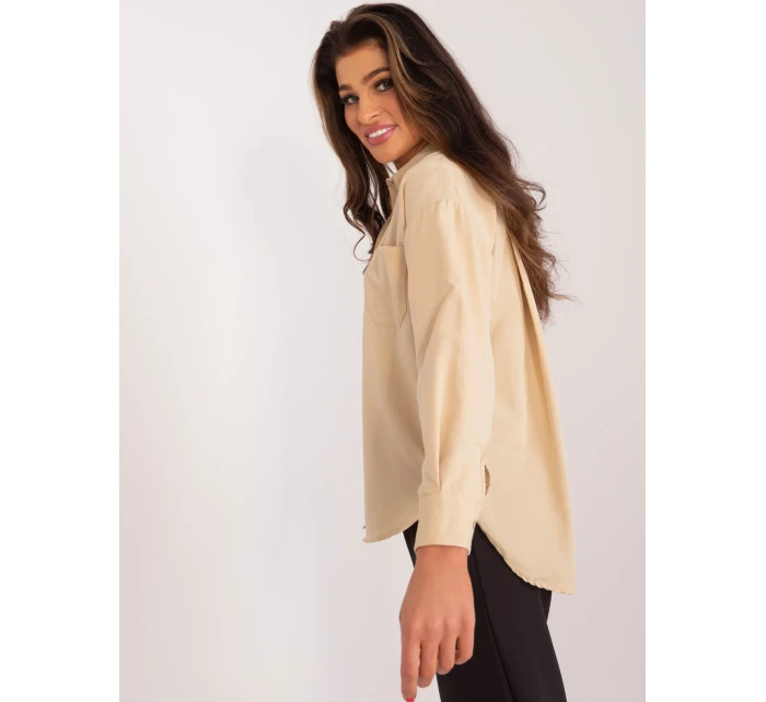 Koszula BA KS model 21091672 beżowy - FPrice Koszula BA KS model 21091672 beżowy - FPrice