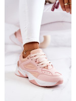 Dámské sportovní boty se zavazováním růžovým Hassie