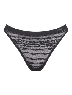 Dámské tanga FREE Evolve String Lace - BLACK - černé 0004 - SLOGGI