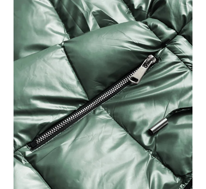METALICZNA KURTKA DWUSTRONNA DAMSKA ZIELONA model 21245530 - S'WEST