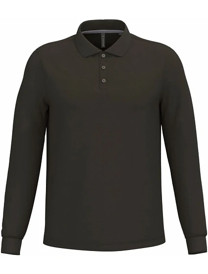 Kariban K 243 Pánské piqué polo s dlouhým rukávem 20.K243 dark khaki Kariban K 243 Pánské piqué polo s dlouhým rukávem 20.K243 dark khaki
