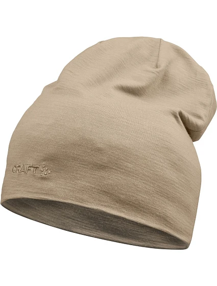 Craft Corporate Essence Wool Hat Merino pletená čepice 81.6631 taupe Craft Corporate Essence Wool Hat Merino pletená čepice 81.6631 taupe