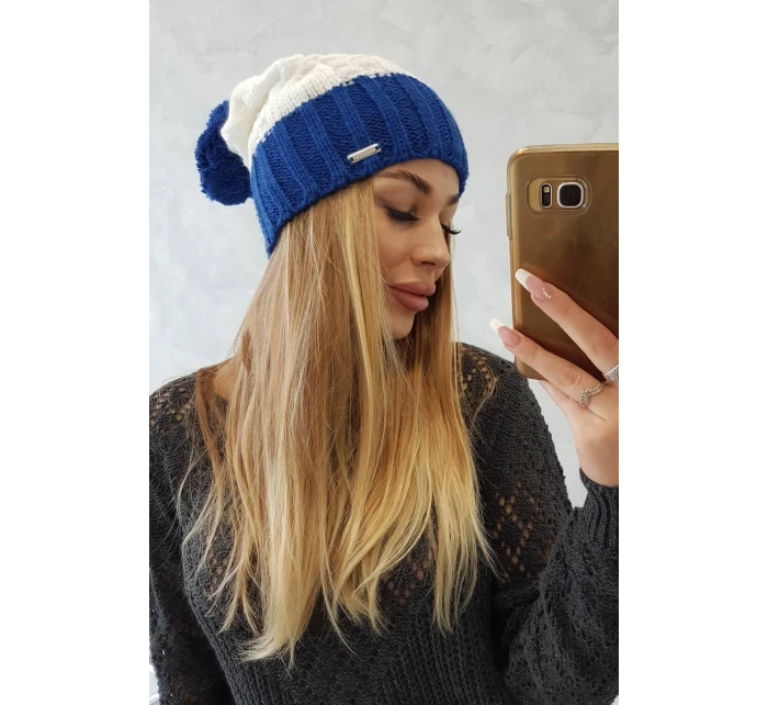 Paris fleecová čepice K212 ecru+chabra