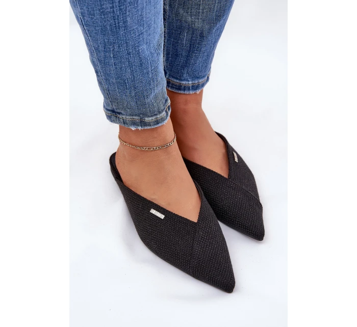 Dámské pantofle s špičatými nosy Big Star RR274210 Černé Dámské pantofle s špičatými nosy Big Star RR274210 Černé