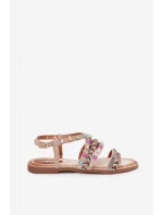 Dámské Sandály Se A Pásky Béžové model 21702742 - Boto Dámské Sandály Se A Pásky Béžové model 21702742 - Boto