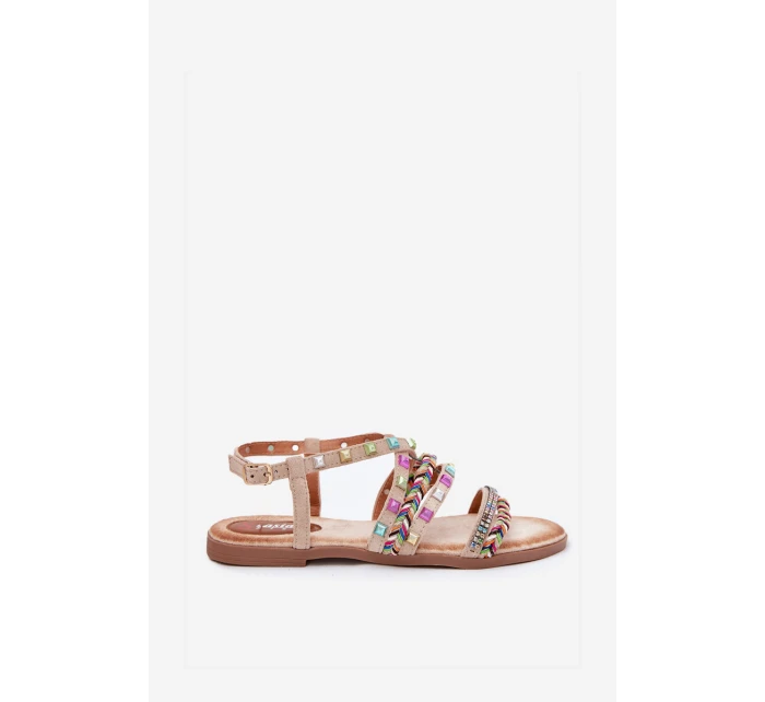 Dámské Sandály Se A Pásky Béžové model 21702742 - Boto Dámské Sandály Se A Pásky Béžové model 21702742 - Boto