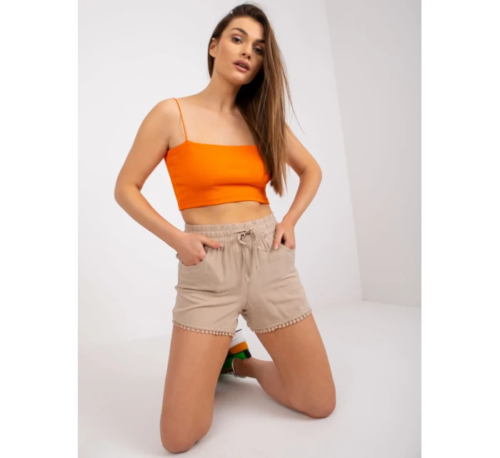 Šortky D73761M61531KA béžové