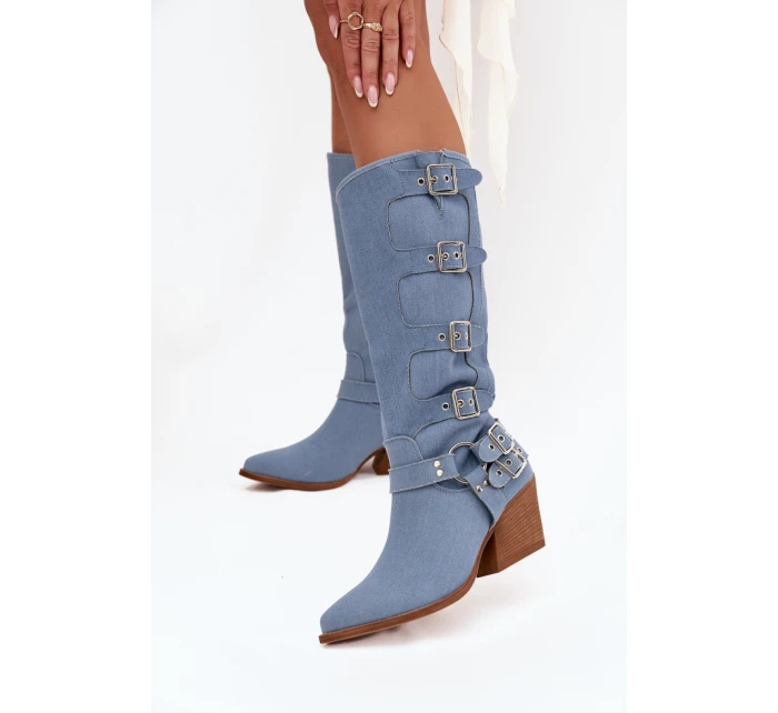 Kozačky na podpatku  model 217817 Step in style