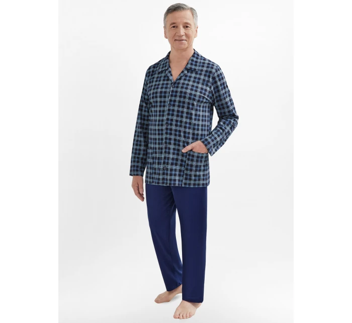 Pánské pyžamo Martel 403 Antoni III délka/r 3XL-4XL pyžamo na zip Pánské pyžamo Martel 403 Antoni III délka/r 3XL-4XL pyžamo na zip