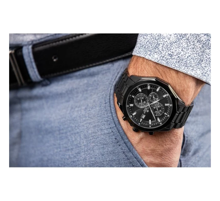 Pánské hodinky Giewont Chronograph Sapphire Black GW7290-B1 Pánské hodinky Giewont Chronograph Sapphire Black GW7290-B1