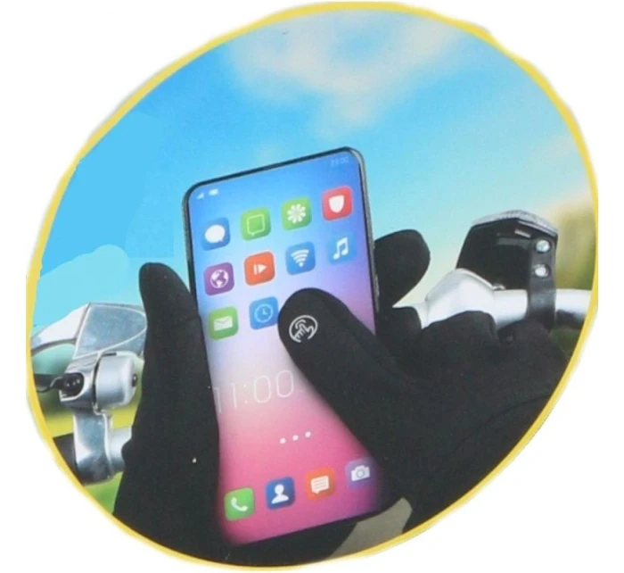 ZATEPLENÉ CYKLISTICKÉ RUKAVICE S DOTYKOVÝM DISPLEJEM SENIOR R.M DUNLOP