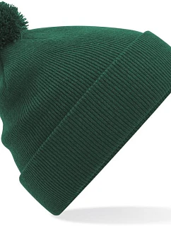 Beechfield B 426B Dětská pletená čepice s bambulí 53.426B bottle green