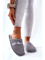 Dámské Pantofle S Mašlí šedé model 21567526 - EVENTO Dámské Pantofle S Mašlí šedé model 21567526 - EVENTO