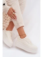 Dámské tenisky s masivní platformou Světle béžové Feressa