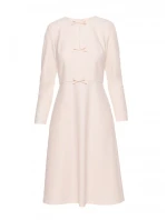 S414 Šaty s mašlí - slonová kost S414 Šaty s mašlí - slonová kost