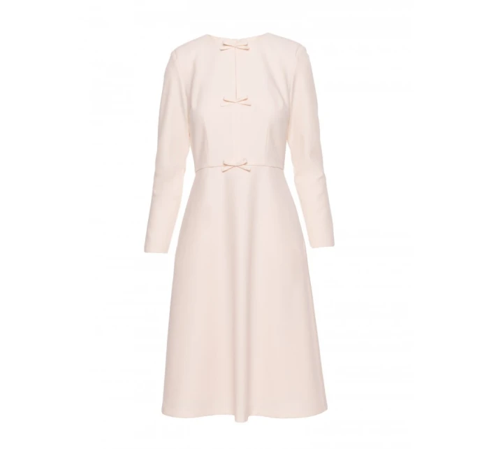 S414 Šaty s mašlí - slonová kost S414 Šaty s mašlí - slonová kost