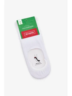 Dámské mikro-kotníkové bambusové ponožky – bílé