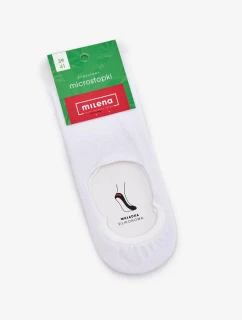 Dámské mikro-kotníkové bambusové ponožky – bílé