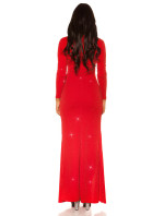 Sexy KouCla RedCarpet Glitter Kleid w. štěrbina na noze