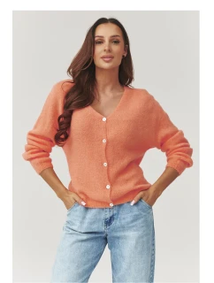 Svetr na zapínání  model 223256 Makadamia