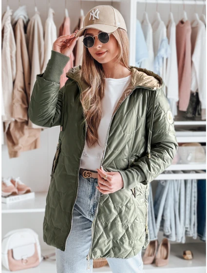 Dámská prošívaná přechodová bunda LIVIANA zelená FashionStreet TY4809