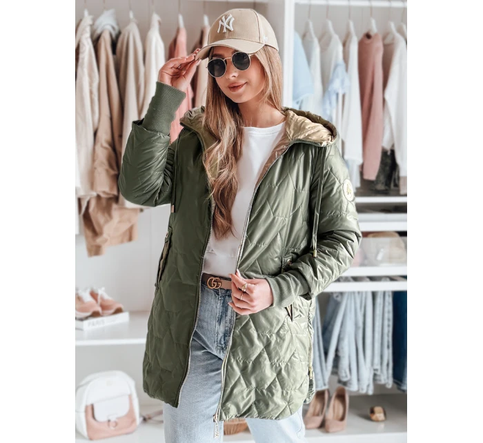 Dámská prošívaná přechodová bunda LIVIANA zelená FashionStreet TY4809