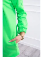 Bluza z krótkim suwakiem zielony neon