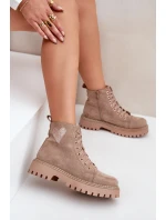Dámské Botky S Tmavě Béžové model 21680948 - Boto Dámské Botky S Tmavě Béžové model 21680948 - Boto