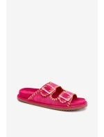 Dámské Pantofle S Přezkami A Dekorativním Fuchsie model 21696562 - Boto Dámské Pantofle S Přezkami A Dekorativním Fuchsie model 21696562 - Boto