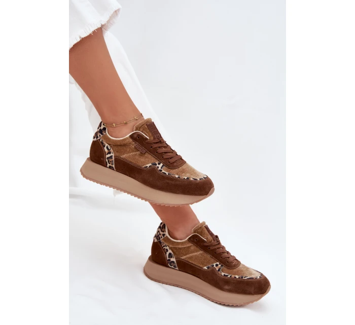 Dámské semišové tenisky Big Star HI-POLY SYSTEM – hnědá panterka Dámské semišové tenisky Big Star HI-POLY SYSTEM – hnědá panterka