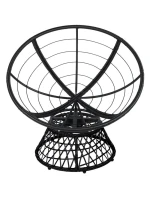 ZAHRADNÍ KŘESLO OTOČNÉ O 360 STUPŇŮ S ČERVENÝM POLŠTÁŘEM