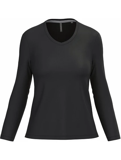 Kariban K 382 Dámské tričko do V s dl. rukávem 20.K382 black Kariban K 382 Dámské tričko do V s dl. rukávem 20.K382 black