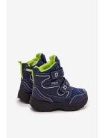 Zateplené Dětské Sněhule Trapery Big Star OO374048 Tmavě modré Zateplené Dětské Sněhule Trapery Big Star OO374048 Tmavě modré