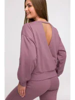 model 21047201 Mikina s otevřenými zády heather - BeWear