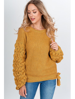 Dámský pletený svetr s mašlemi model 19165598 - Kesi
