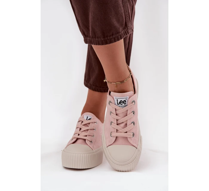 Dámské trampky na platformě LEE ISLA C WOMEN LOW – růžové Dámské trampky na platformě LEE ISLA C WOMEN LOW – růžové