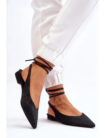 Baleríny na šněrování model 178022 Step in style Baleríny na šněrování model 178022 Step in style