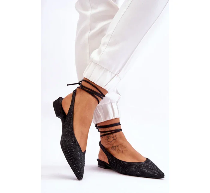 Baleríny na šněrování model 178022 Step in style Baleríny na šněrování model 178022 Step in style