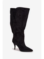 Kozačky na podpatku  model 219852 Step in style