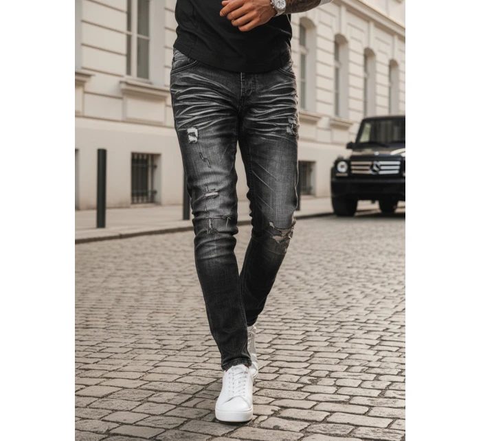 Pánské džínové kalhoty černé Dstreet UX3949