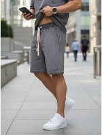 Pánská letní tepláková souprava s potiskem šedá FashionStreet AX0818