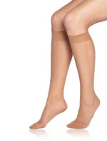 Dámské matné silonkové podkolenky DIE PASST KNEE-HIGHS 20 DEN - BELLINDA - amber