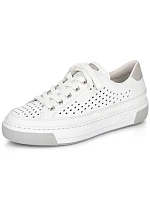 Rieker W RKR642 bílá kožená prolamovaná obuv