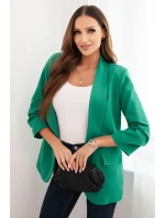 Dámská sako bez zapínání s podšívkou S/M zelená