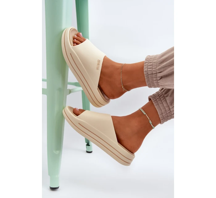 Dámské sandály na platformě Big Star model 21652630 béžové - Big Star Shoes Dámské sandály na platformě Big Star model 21652630 béžové - Big Star Shoes