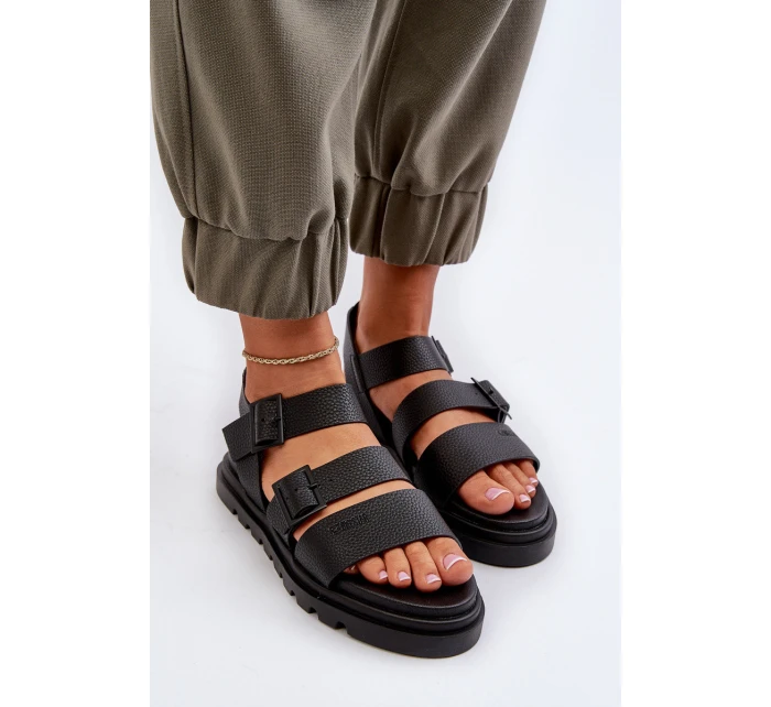 Dámské sandály z ekokože Big Star model 21653814 Černé - Big Star Shoes