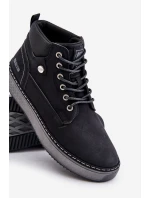 Pánské Šněrovací Boty Big Star OO174559 Hi-Poly System Černé
