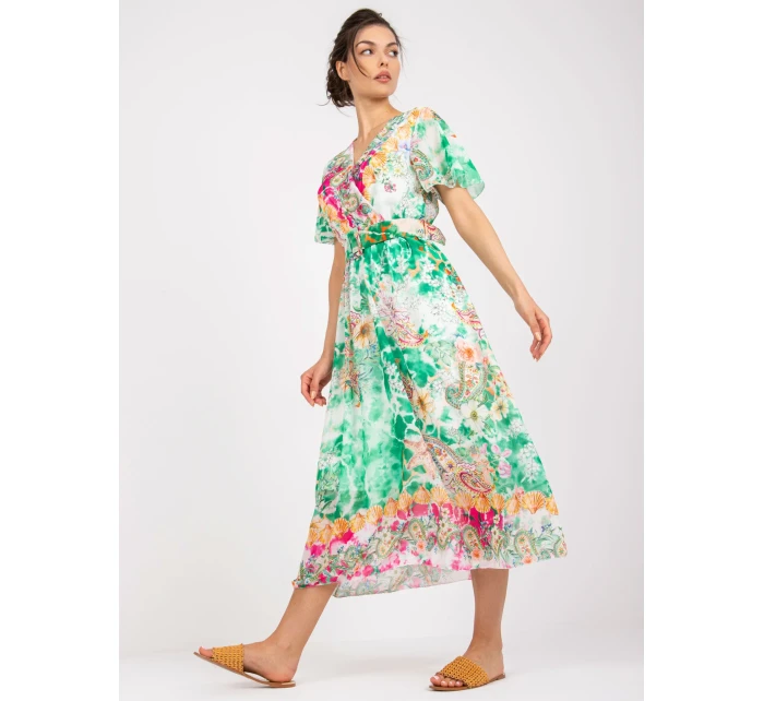 Šaty DHJ SK 15967 1.01P bílá zelená